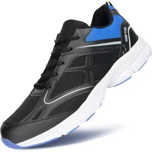 🆕Men’s Black Mesh Casual Lightweight Walking Sneakers Sports Shoes Plus Size